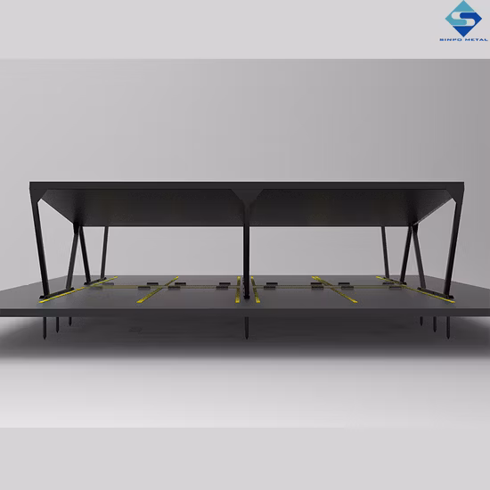 Structure de montage pour abri de voiture solaire en aluminium